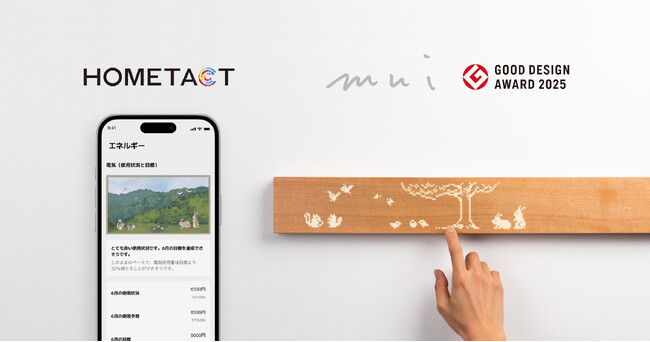 2025年グッドデザイン賞受賞の「muiボード」と、三菱地所の総合スマートホームサービス「HOMETACT」が連携開始、分譲住宅向け展開を加速