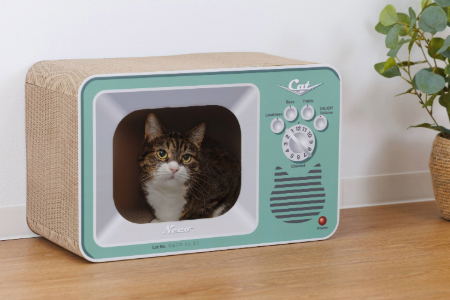 【島忠】SNS映えする猫の爪とぎ新登場！ベッド型＆TV型で楽しく過ごせる猫ライフをご提案
