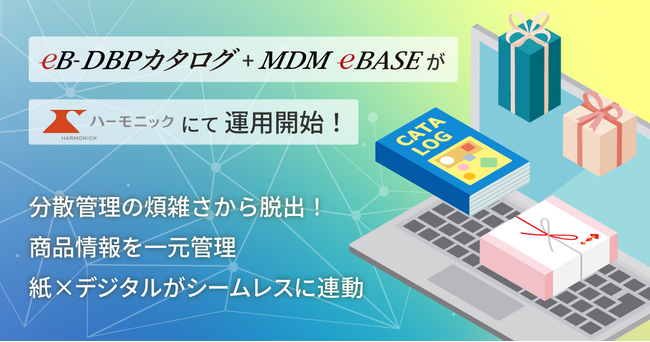 カタログ企画制作の生産性を改善する「eB-DBPカタログ＋MDM eBASE」をカタログギフトの株式会社ハーモニックにて運用開始！