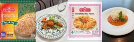 右:「SINGAPORE CUISINE SINKIES」が考案したパラタ活用レシピ 左:「シンガポール シーフード リパブリック銀座」が考案した春巻きの皮活用レシピ 右:「SINGAPORE CUISINE SINKIES」が考案したパラタ活用レシピ 左:「シンガポール シーフード リパブリック銀座」が考案した春巻きの皮活用レシピ