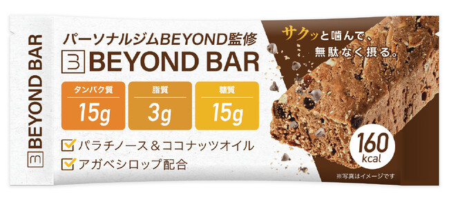 脂質約3g　こだわり抜かれた栄養バランス、植物由来甘味料を採用　ホエイたんぱくベースのオリジナルプロテインバー　　　　　「BEYOND BAR」12月15日（月）から販売開始