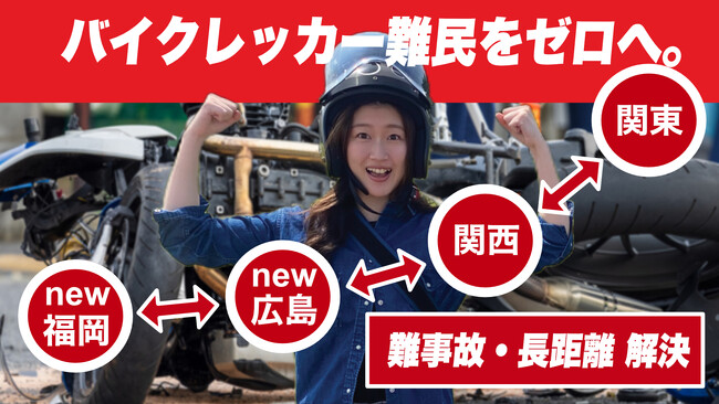 ロードサービスの空白地帯、難事故・長距離のバイクレッカー難民をゼロへ。損保・法人・個人をつなぐ、コンプラ準拠の「拠点間リレー輸送網」12月15日始動