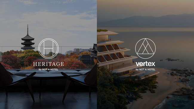 NOT A HOTEL初となるホテルブランド「HERITAGE」「vertex」を発表。第一弾は、京都東寺内の宿坊をリノベーション、沖縄にはZaha Hadid Architectsによるホテルを展開