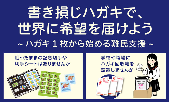【気軽な社会貢献】国際協力NGOのAAR Japan［難民を助ける会］が書き損じハガキや年賀状を集めて支援活動に活用するキャンペーンを開始