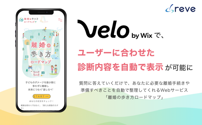 Velo by Wixで離婚支援サイト「離婚の歩き方ロードマップ」を構築。Wixでも“ユーザーに合わせた診断内容を自動で表示”可能に