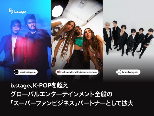 b.stage、K-POPを超えグローバルエンターテインメント全般の「スーパーファンビジネス」パートナーとして拡大