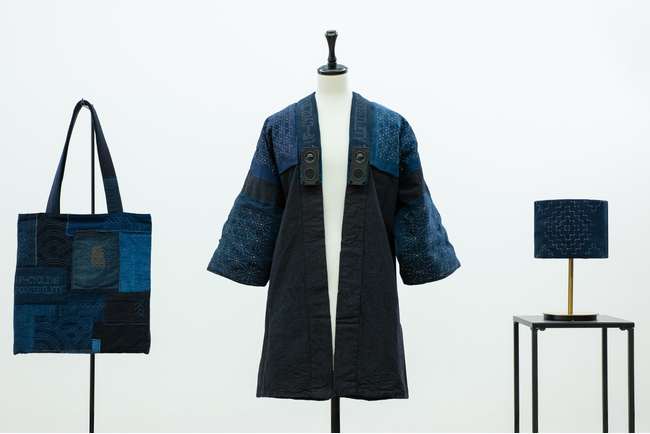 宇都宮発・SASHIKO（刺し子）が音と光を動かす。福祉×クリエイティブのTOMOS company、Dentsu Lab Tokyo・techika・丸仁とアップサイクル協働作品を発表