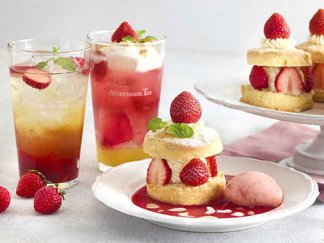 【Afternoon Tea】さくふわ食感！甘酸っぱい苺のスコーンサンドなど、苺づくしの冬限定スイーツ＆ティーを発売