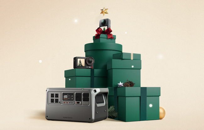 DJI、クリスマスセールをAmazonにて開催！冬のホリデーシーズンにピッタリなアクションカメラやポータブル電源が特別価格に。