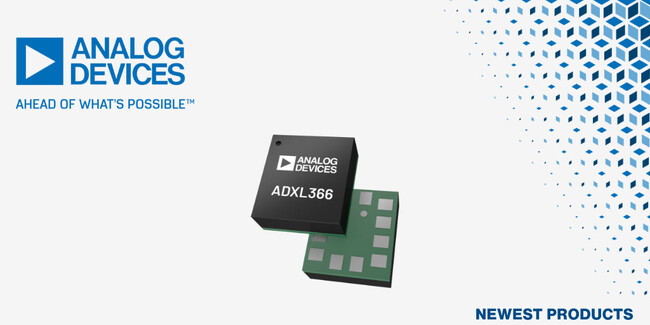 マウザー、Analog Devices ADXL366 3軸デジタル出力MEMS加速度センサの取り扱い開始