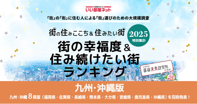 いい部屋ネット　街の幸福度＆住み続けたい街ランキング2025＜大分県版＞