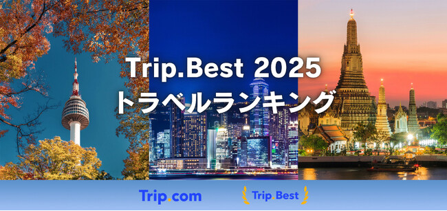 Trip.com、AI分析を活用した「Trip.Best」のランキングデータから「2025年 日本人の海外旅行ランキング＆トレンド」を発表