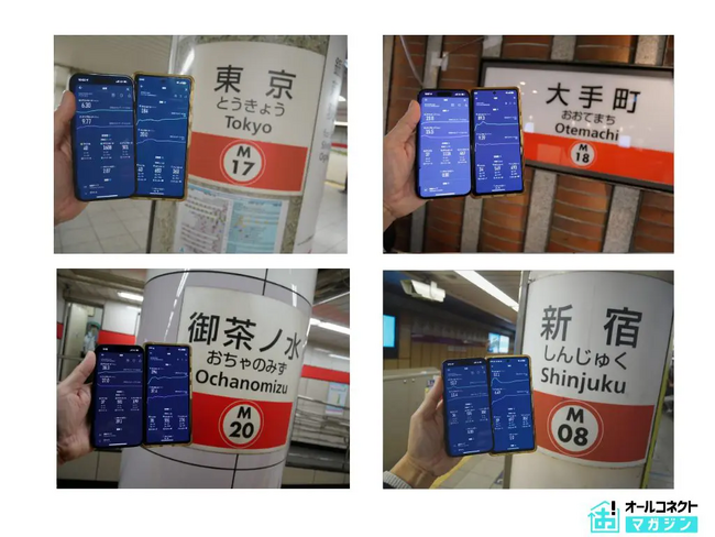 【地下鉄通信速度調査】楽天モバイル・UQmobileを東京メトロ丸ノ内線9駅で実測、駅環境で最大856倍の速度差