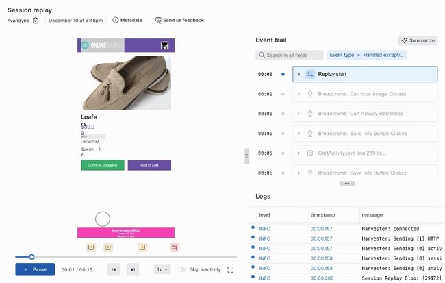 New Relic、新機能「Mobile Session Replay」を発表