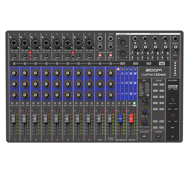 デジタルミキサーに、アナログミキサーの操作性を融合『LiveTrak L12next』｜ZOOM STORE先行販売開始