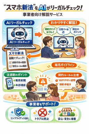 Legal AI - スマホ新法施行に完全対応。アプリ開発者必見！Apple・Google等の規制緩和を最大限活かすための「スマホ新法AIレクチャー」無料提供開始