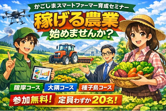 鹿児島県主催 令和7年度「かごしまスマートファーマー育成セミナー」受講生募集