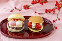【熱海ばたーあん】苺や紅白団子をあんことバターにあしらった華やかな美味しさ　「紅白ばたーあんサンド」と「ばたーあんどら焼き【お正月いちご】」を限定発売！