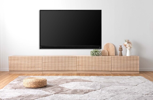 TV台の新定番！“繋げて魅せる”ユニット式テレビ台 伸縮・フラップ扉タイプも揃えた全3モデルが新発売！