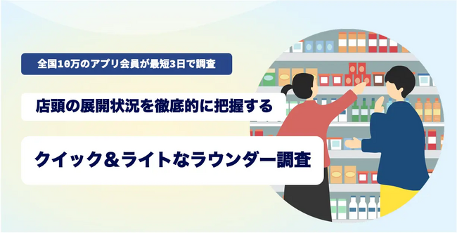【ビジネスモデル特許出願のお知らせ】店舗の売場状況をリアルタイムに把握する新サービス　アプリ位置情報×撮影機能による調査システム