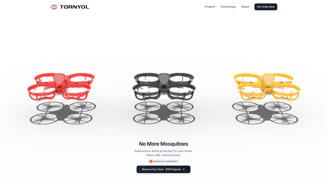 DGDV、蚊を物理的に駆除する自律型マイクロドローン「Tornyol」にYCombinatorで投資