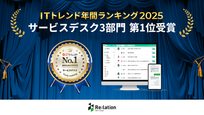 導入6,000社超の『Re:lation』が「ITトレンド年間ランキング2025」3部門にて1位を獲得！