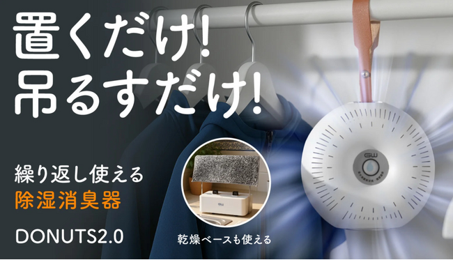 開始45分で目標金額達成。繰り返し使えるドーナツ型除湿消臭器が登場