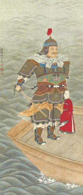 船上武人図