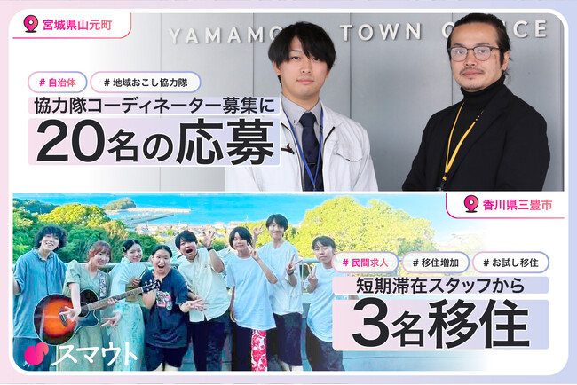 【地域おこし協力隊の採用数が5倍に急増した事例も】移住・関係人口促進サービス「スマウト」、『地域の人材確保ノウハウ事例集』を12月23日（火）より公開