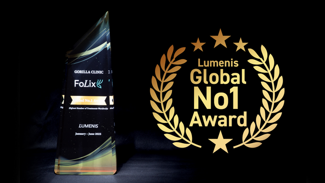 ■ゴリラクリニック、ルミナス社より「FoLix Global No.1 Award」を受賞　～　AGA治療の新常識「医療レーザー“発毛”」