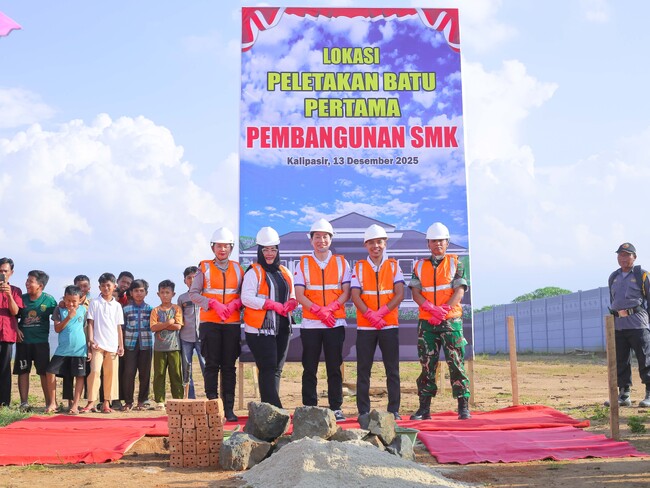 インドネシア初設立（※）整備と日本語が学べる「専門高等学校」 地鎮祭を開催、州知事など約300名が参加