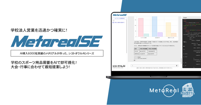 【メタリアル・グループ】学校法人向けスポーツ用品需要分析AIエージェント「Metareal スポーツイクイップ(Metareal SE)」12/24提供開始