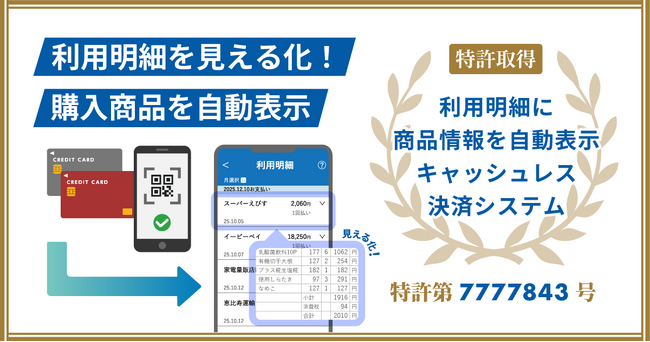 キャッシュレス決済企業のPOS情報管理特許を取得