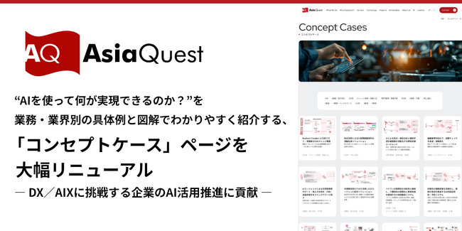 “AIを使って何が実現できるのか？”を業務・業界別の具体例と図解でわかりやすく紹介する、「コンセプトケース」ページを大幅リニューアル