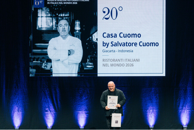 サルバトーレ・クオモの新ブランド「CASA CUOMO」国際レストラン評価ガイド「50 Top Italy 2026」で世界20位に選出。