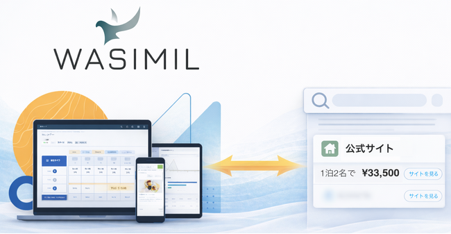 【Google検索から直販予約】ホテルDXシステム『WASIMIL』がGoogleホテル検索に対応。公式サイトへの予約導線を大幅に改善