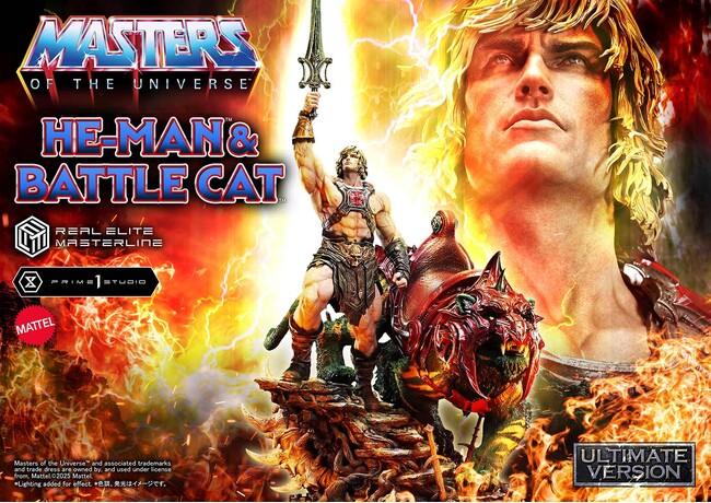 宇宙で最も強力な男！『Masters of the Universe』から、「ヒーマン & バトルキャット」が1/4スケールスタチューに