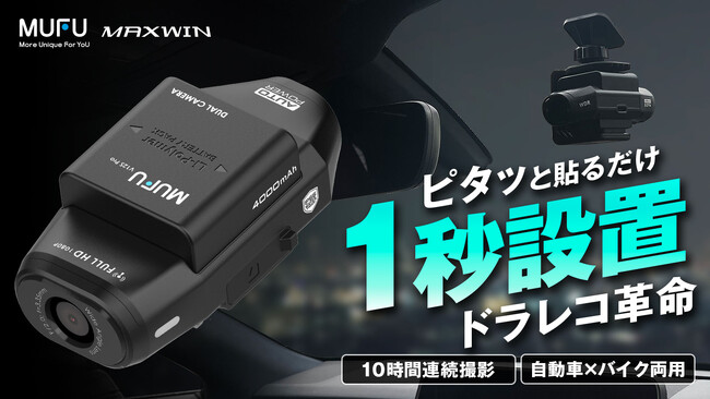 Makuakeで2700万円以上売れたMAXWINの車バイク両用ドライブレコーダーが期間限定で新春初売り特別割引キャンペーンを実施します