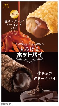 心も体も温まる冬の嬉しいごほうび『とろけるホットパイ』が今年も登場！とろけるホットパイ史上初3層のクリーム！奥深い味わいと食感がクセになる NEW「塩キャラメルアーモンドパイ」