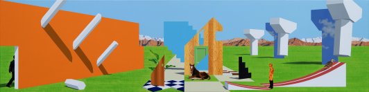 【銀座 蔦屋書店】韓国人作家チェ・ジミンの個展「Between Misaligned Landscapes」1月10日（土）より開催。平面絵画の中で三次元的な空間を探り、現実と幻想の境界を行き来する。