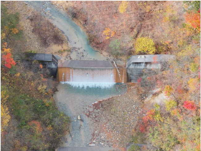 新和設計とSORABOT、LTE通信を活用した砂防堰堤の遠望点検を実施