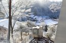冬の登山電車の様子