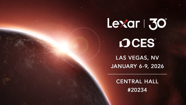 Lexar、創立30周年を記念し、AIストレージ事業における新ビジョンおよび新製品をCES2026にて披露