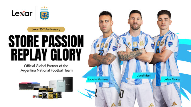 Lexar、サッカー・アルゼンチン代表チームとパートナーシップを締結し、“王者の決定的瞬間”を未来へ記録する取り組みを開始