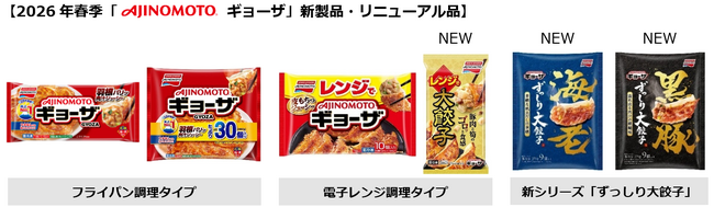 「AJINOMOTO BRANDギョーザ」が進化。ラインナップを拡充し“もっと手軽に、もっとおいしく”食卓へ