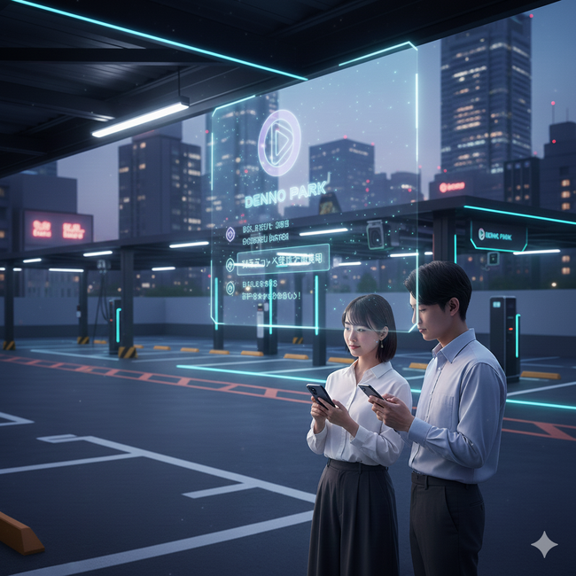 スマート駐車場システム「DENNOU PARK」駐車場の大切なお知らせを確実に届ける仕組みを提供