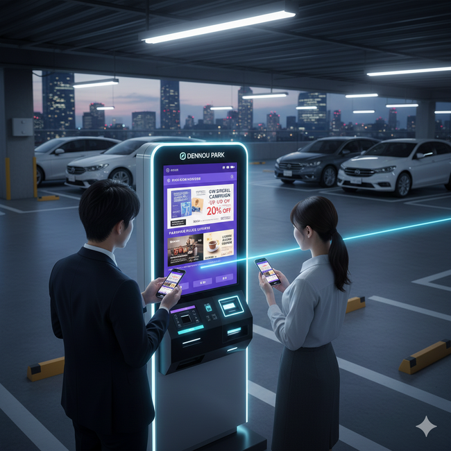 「DENNOU PARK」AIコインパーキングで広告配信を可能にする新サービスを開始