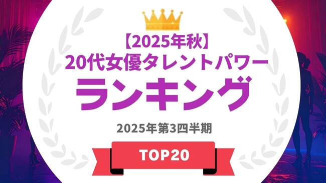『タレントパワーランキング』が20代女優ランキングを発表！WEBサイト『タレントパワーランキング』ランキング企画第407弾！