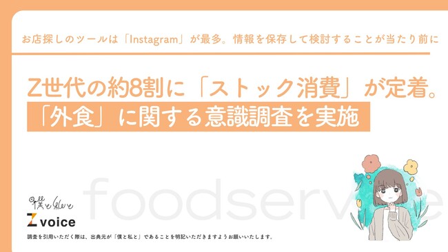 Z世代の約8割に「ストック消費」が定着。「外食」に関する意識調査を実施