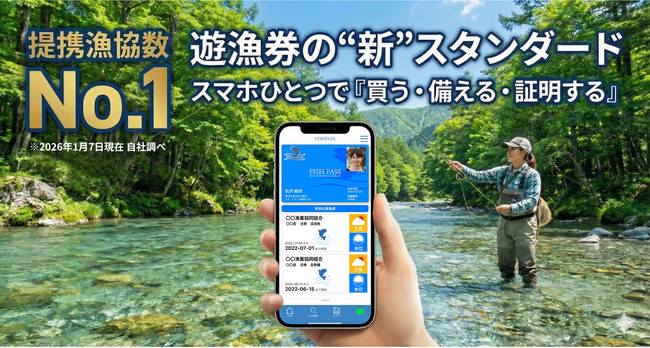 【提携漁協数No.1※】スマホひとつで「買う・備える・証明する」フィッシュパスが提案する、遊漁券の“新”スタンダード